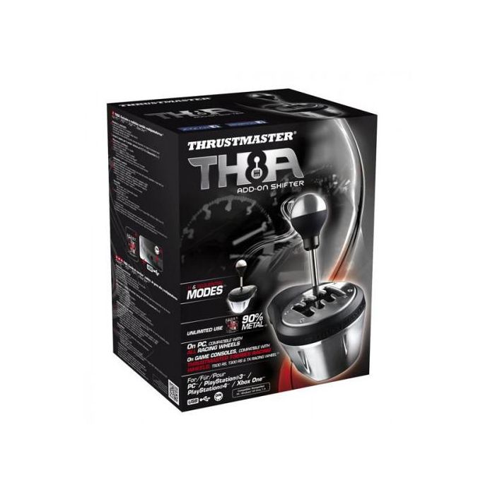 Thrustmaster TH8A Shifter Add-On - Palanca de cambios secuencial y patrón H, 13cm, metálica, USB/DIN, para PC, PS3, PS4, Xbox One 3