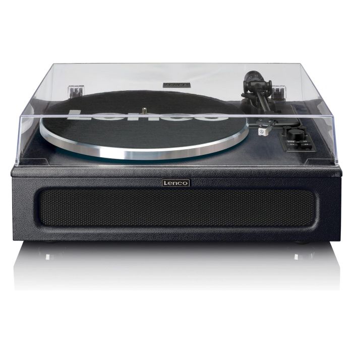 Lenco LS-430BK Tocadiscos de tracción por correa con Bluetooth 5.0 y Altavoces, 33/45 RPM, Imitación Piel, Negro 5