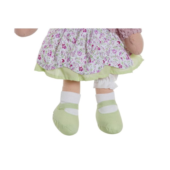 Muñeca Kids DKD Home Decor Rosa Verde 10 x 35 x 24 cm (4 Unidades) 2