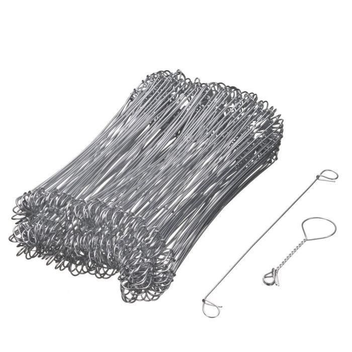 NATURALEZA Lote de 200 Bridas de Acero Galvanizado para Trenzadora de Alambre - 16 cm x 1 mm 0 NATURALEZA Lote de 200 Bridas de Acero Galvanizado para Trenzadora de Alambre - 16 cm x 1 mm 0