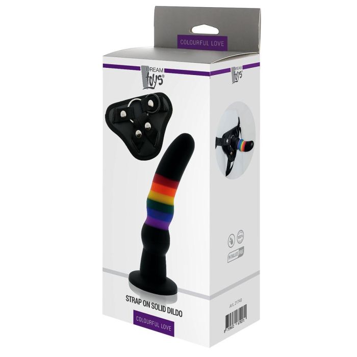 Consolador con arnés Dream Toys Colourful Love 1 Consolador con arnés Dream Toys Colourful Love 1