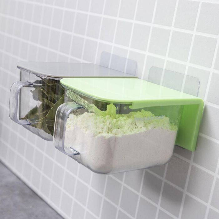 Recipientes de Cocina Adhesivos Extraíbles Handstore InnovaGoods Pack de 2 uds 8 Recipientes de Cocina Adhesivos Extraíbles Handstore InnovaGoods Pack de 2 uds 8