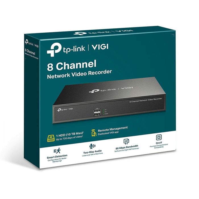 Almacenamiento en Red TP-Link VIGI NVR1008H Negro 1 Almacenamiento en Red TP-Link VIGI NVR1008H Negro 1