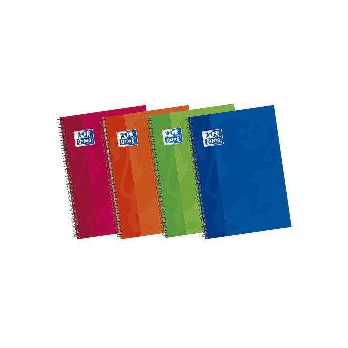 Bloc Oxford School Tapa Extra 4º 80H Horizontal 90G Surtido (4 Col.) (Set de 5)