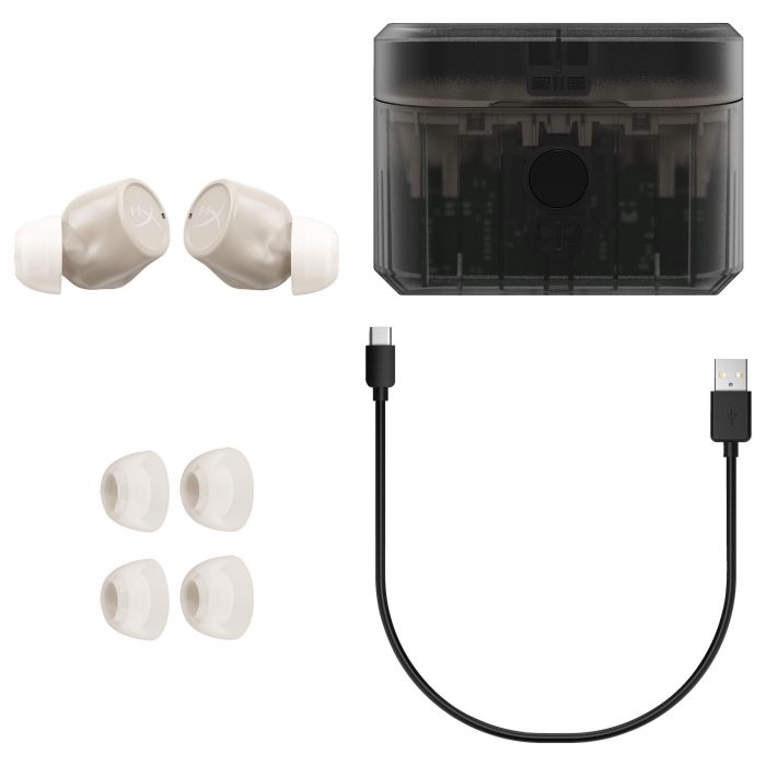 HyperX Auriculares Inalámbricos True Wireless Cirro Buds Pro, Cancelación Activa de Ruido Híbrida, Micrófono, Bluetooth 5.2, 8 mm, IPX4, Estuche de Carga, Color Bronceado/Tan 4 HyperX Auriculares Inalámbricos True Wireless Cirro Buds Pro, Cancelación Activa de Ruido Híbrida, Micrófono, Bluetooth 5.2, 8 mm, IPX4, Estuche de Carga, Color Bronceado/Tan 4