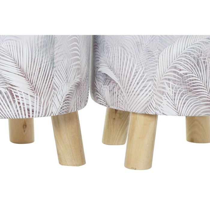Reposapies Tropical DKD Home Decor Gris 30 x 30 x 30 cm (2 Unidades) 1 Reposapies Tropical DKD Home Decor Gris 30 x 30 x 30 cm (2 Unidades) 1