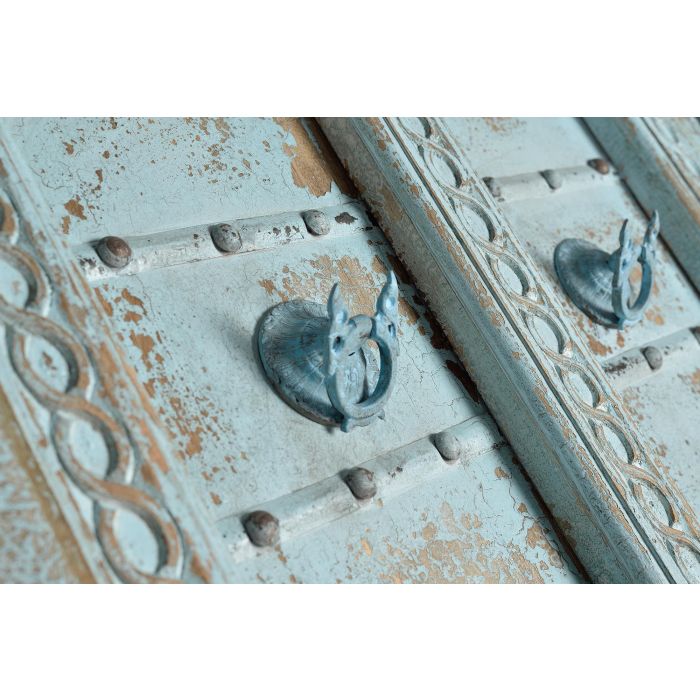 Giner y Colomer Aparador 4 Puertas Madera de Mango Verde Azulón 6