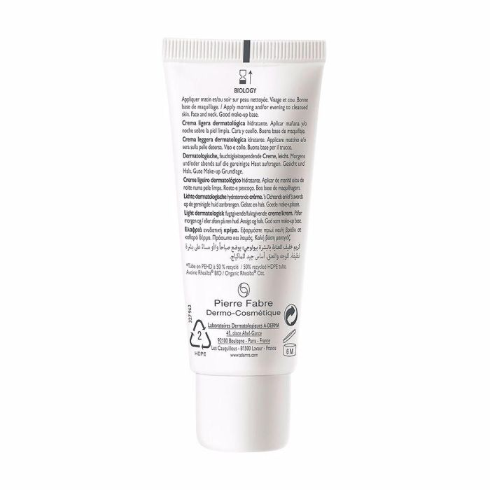 A-DERMA BIOLOGY Crema Hidratante Ligera 40 ml para Piel Frágil y Sensible Normal Mixta 1 A-DERMA BIOLOGY Crema Hidratante Ligera 40 ml para Piel Frágil y Sensible Normal Mixta 1