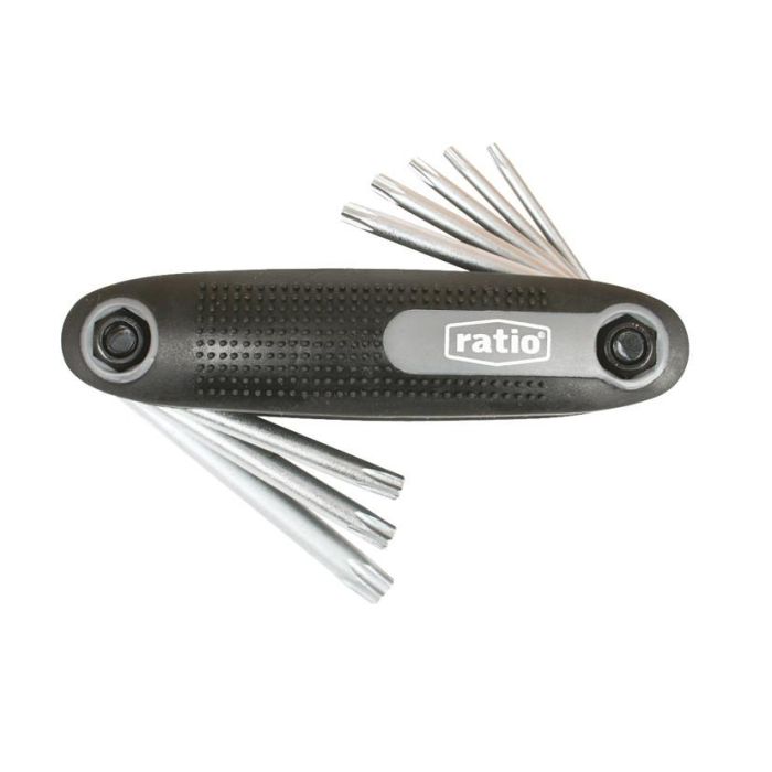 RATIO Juego de 8 Llaves Torx Seguridad Tipo Navaja