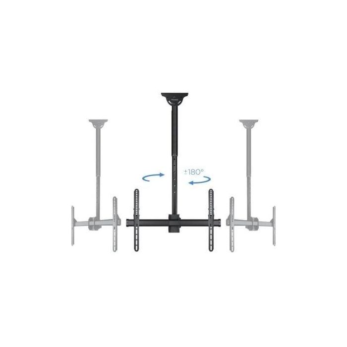 TooQ LPCE1170TSLI-B Soporte Techo TV Giratorio Inclinable Nivelable 37-70" VESA 200x200-600x400 50kg Techos Inclinados Negro 2 TooQ LPCE1170TSLI-B Soporte Techo TV Giratorio Inclinable Nivelable 37-70" VESA 200x200-600x400 50kg Techos Inclinados Negro 2