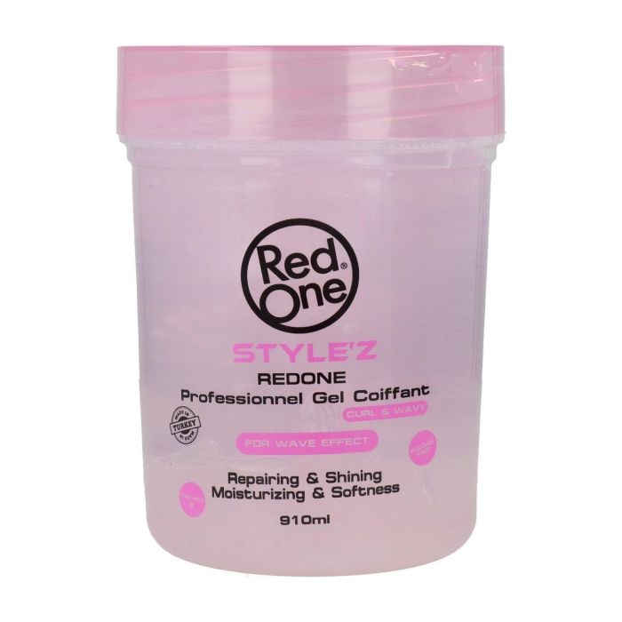 Red One Gel fijador Style'z Professional Hair Curl Wavy para cabello rizado y ondulado 910 ml Red One Gel fijador Style'z Professional Hair Curl Wavy para cabello rizado y ondulado 910 ml