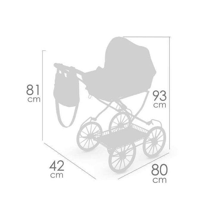 Decuevas Coche de Muñeca Plegable con Bolso Vintage para Muñecas de hasta 48 cm 7 Decuevas Coche de Muñeca Plegable con Bolso Vintage para Muñecas de hasta 48 cm 7