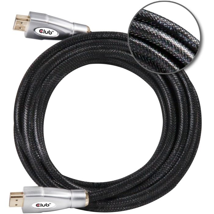 Club3D Cable HDMI 2.0 High Speed 4K60Hz UHD A-A 5 metros para TV, Monitor, Consola - Negro con conectores Oro 0 Club3D Cable HDMI 2.0 High Speed 4K60Hz UHD A-A 5 metros para TV, Monitor, Consola - Negro con conectores Oro 0