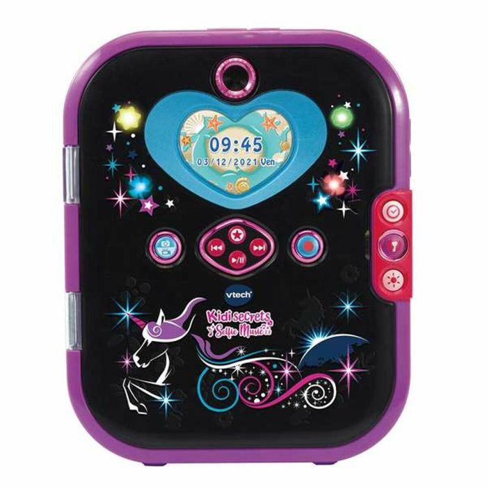 Vtech Kidisecrets Diario Secreto Digital negro para niños 5-12 años con sonidos y luces, incluye pilas
