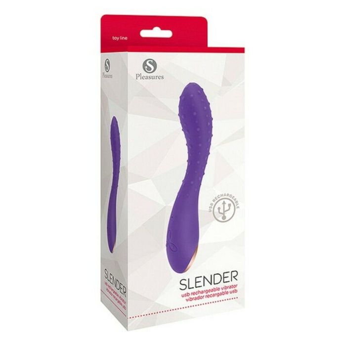 Vibrador Punto G S Pleasures Slender Púrpura 1 Vibrador Punto G S Pleasures Slender Púrpura 1