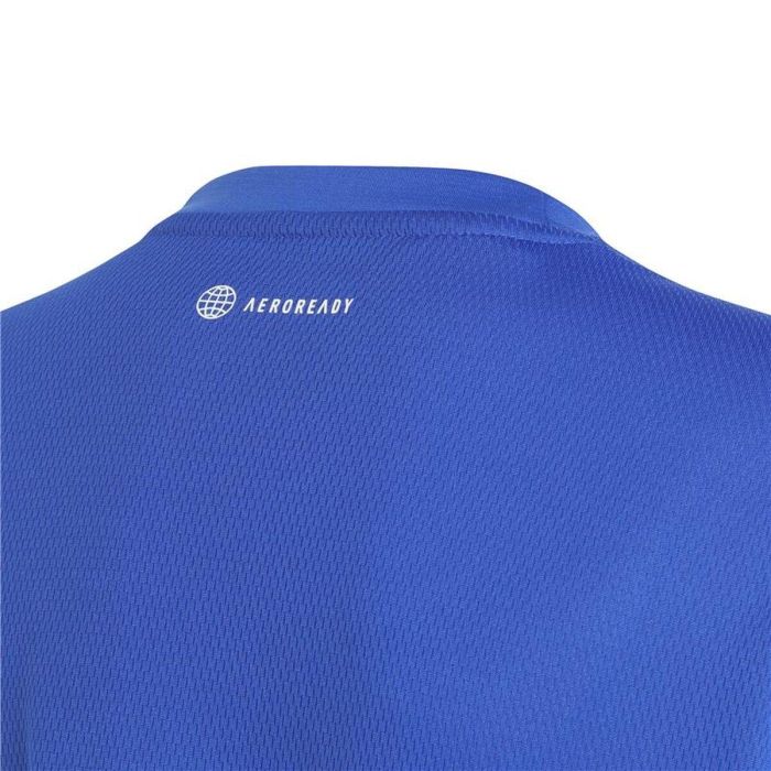 Camiseta de Manga Corta Infantil Adidas Aeroready Azul L