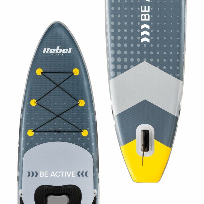 Tabla de Paddle Surf Hinchable con Accesorios Rebel RBA-4501 Gris