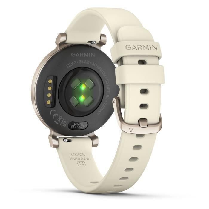 Reloj conectado - GARMIN - Lily 2 - 25,4 x 21,3 mm - Oro crema con correa en blanco coco 4