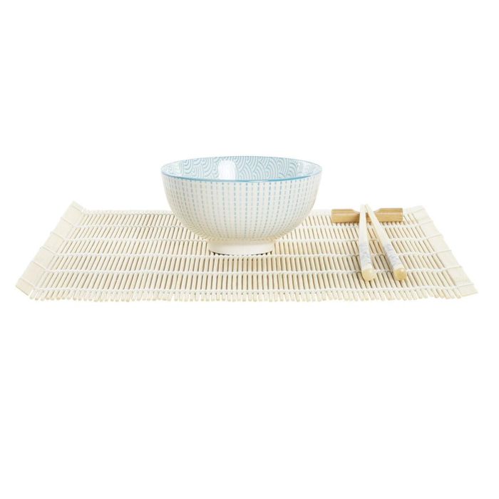 Sushi Oriental DKD Home Decor Azul Blanco 14.5 x 31 x 14.5 cm Set de 16 3