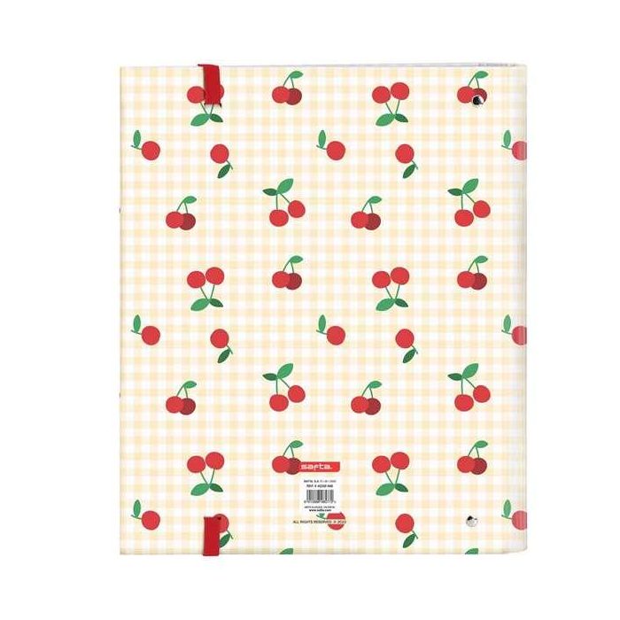 Carpeta de anillas Safta Cherry A4 Beige (27 x 32 x 3.5 cm) 3 Carpeta de anillas Safta Cherry A4 Beige (27 x 32 x 3.5 cm) 3