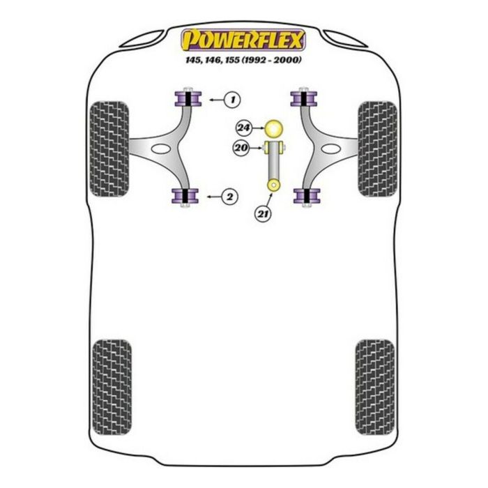 Silentblock Powerflex EXH015 1