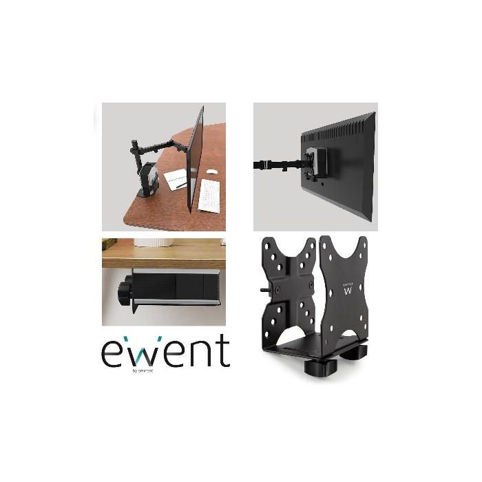 EWENT EW1517 Soporte y Montura para Estación de Trabajo/PC Todo en Uno, Negro, Carga Máxima 5 kg, VESA 50x50-100x100mm 2 EWENT EW1517 Soporte y Montura para Estación de Trabajo/PC Todo en Uno, Negro, Carga Máxima 5 kg, VESA 50x50-100x100mm 2