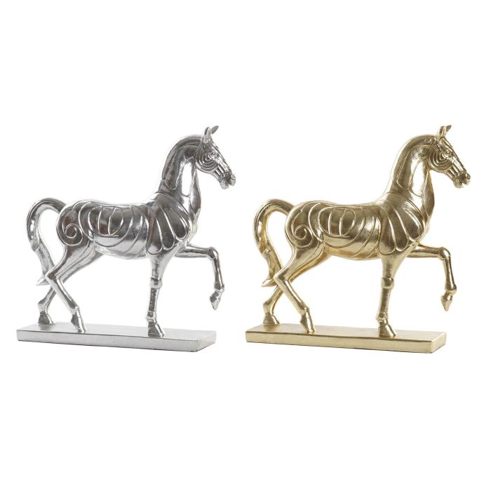 Figura Glam DKD Home Decor Dorado Plateado 9.5 x 33.5 x 34 cm (2 Unidades) Figura Glam DKD Home Decor Dorado Plateado 9.5 x 33.5 x 34 cm (2 Unidades)