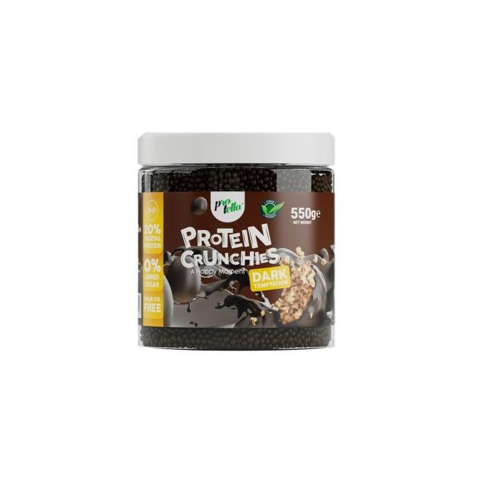 Protein Crunchies Bolitas Proteicas Chocolate Negro 550Gr.