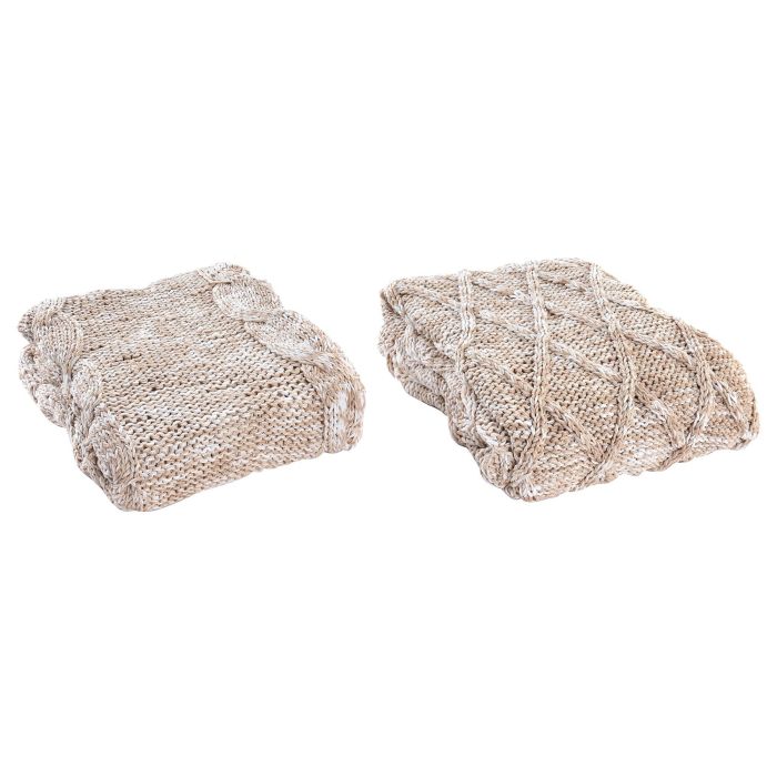 DKD Home Decor Plaid Alpino de Poliéster Rosa Palo 125x150 cm Pack 2 Unidades 580 gsm 3 DKD Home Decor Plaid Alpino de Poliéster Rosa Palo 125x150 cm Pack 2 Unidades 580 gsm 3