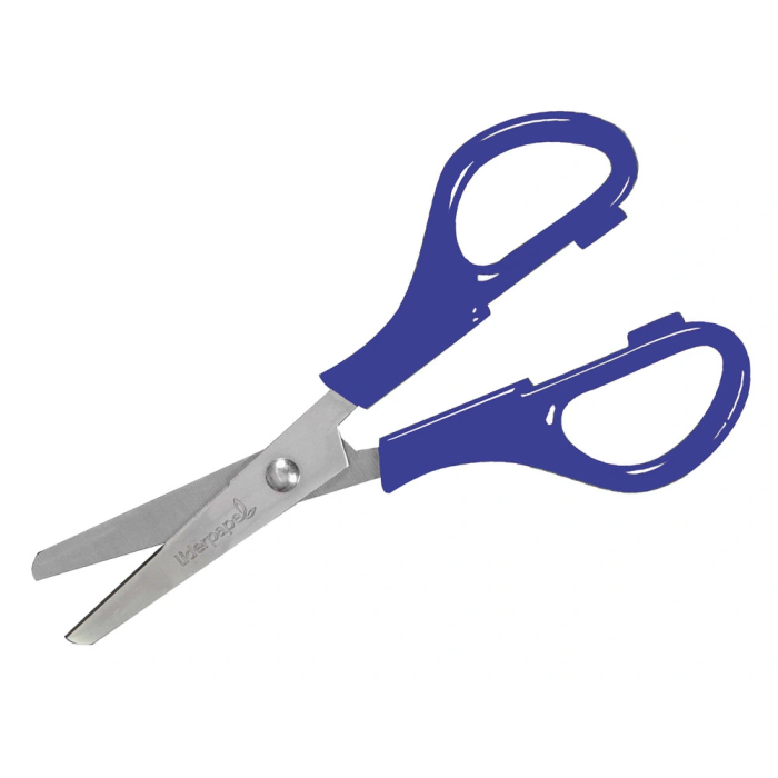 Liderpapel Tijera Unidad con Puntas Redondeadas y Hoja de Acero Inoxidable, Mango de Plástico Agradable al Tacto, Corta Papel, Cartón, Fotos y Tela 3