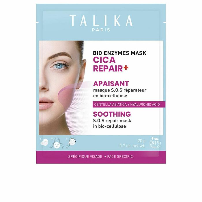 Talika CICA REPAIR+ SOOTHING Mascarilla Reparadora S.O.S. Potenciadora de Hidratación 20 gr 0 Talika CICA REPAIR+ SOOTHING Mascarilla Reparadora S.O.S. Potenciadora de Hidratación 20 gr 0