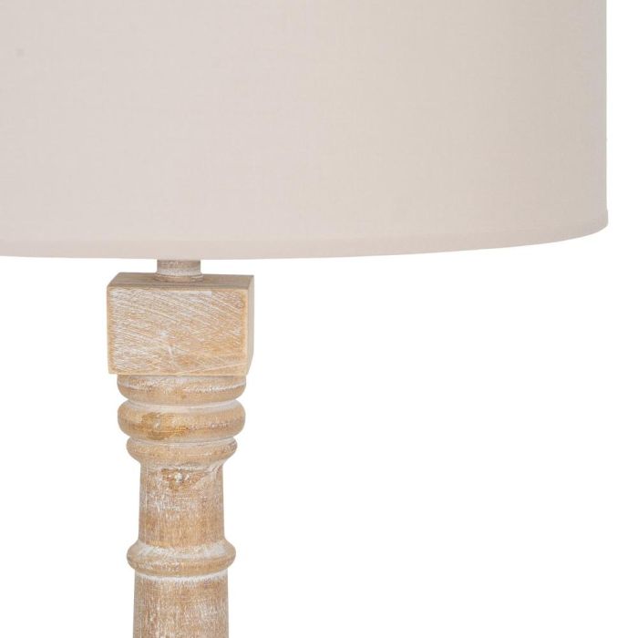 Lámpara Mesa Natural Madera / Tejido 40 X 40 X 82,50 cm