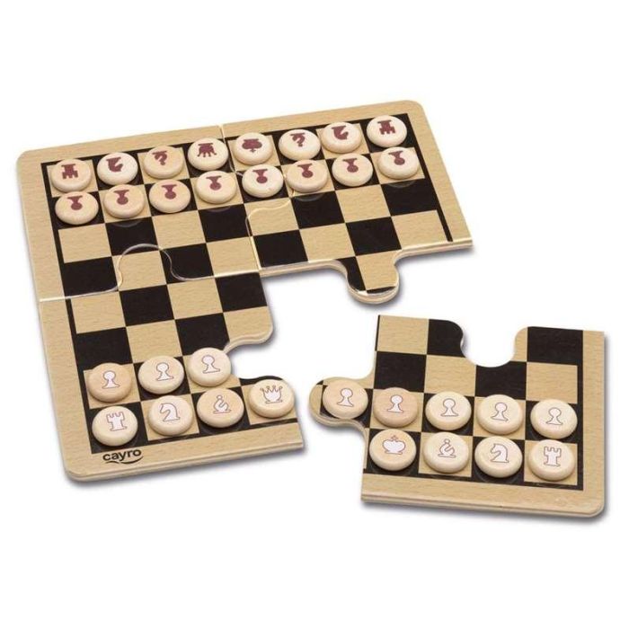 Juego ajedrez de madera en caja de metal 12x19,5x5cm 2 Juego ajedrez de madera en caja de metal 12x19,5x5cm 2