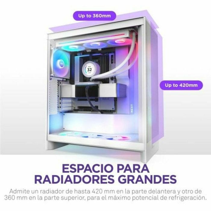 Nzxt CM-H72FW-R1 H7 Flow RGB Caja de Torre Media con Ventiladores RGB Incluidos, Blanco 21