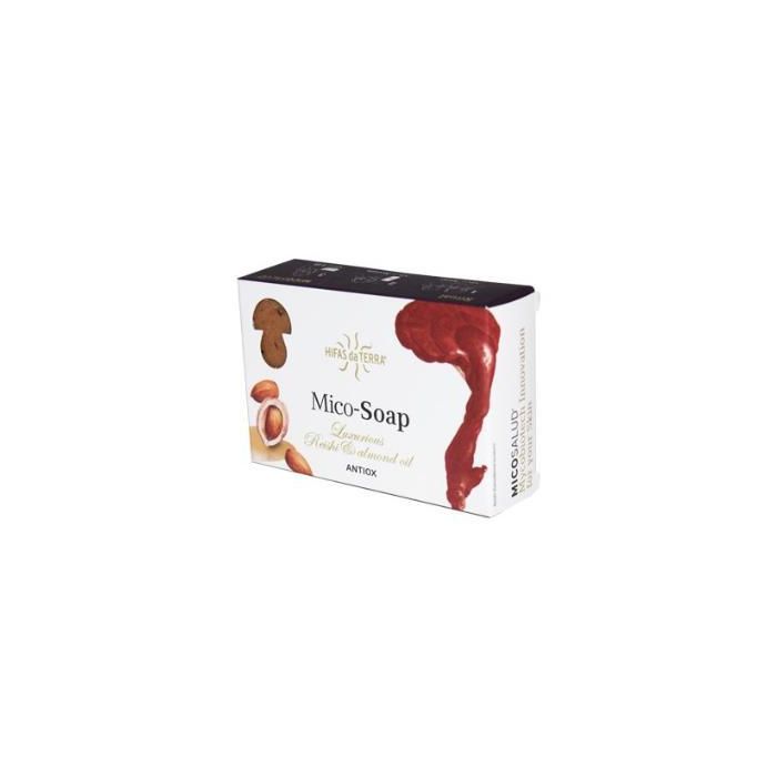 HIFAS DA TERRA Mico-Soap Reishi y Aceite de Almendras - Jabón Antioxidante e Hidratante para Piel, 150g