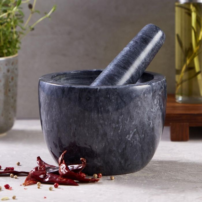 Day Mortero de Mármol con Mano, Diámetro 12 cm, Altura 9 cm 1