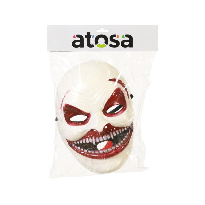 Máscara Blanca con Lengua Roja y Sonrisa Macabra - Dientes Afilados para Halloween, Payaso Malvado o Psicópata 1 Máscara Blanca con Lengua Roja y Sonrisa Macabra - Dientes Afilados para Halloween, Payaso Malvado o Psicópata 1