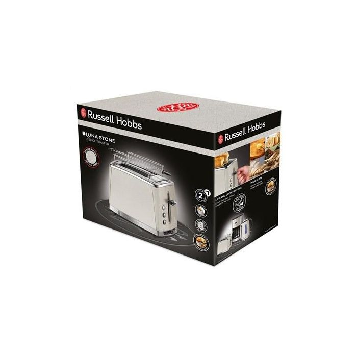 Russell Hobbs 26970-56 Tostador Luna Stone 2 Rebanadas, Control de Tueste, Soporte para Calientapanecillos 2 Russell Hobbs 26970-56 Tostador Luna Stone 2 Rebanadas, Control de Tueste, Soporte para Calientapanecillos 2