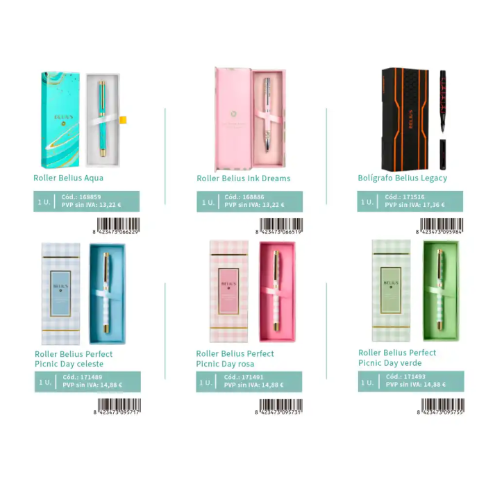 Belius Expositor Bolígrafo Negro 36 Piezas 3 Niveles MDF 600x420x750 mm 5