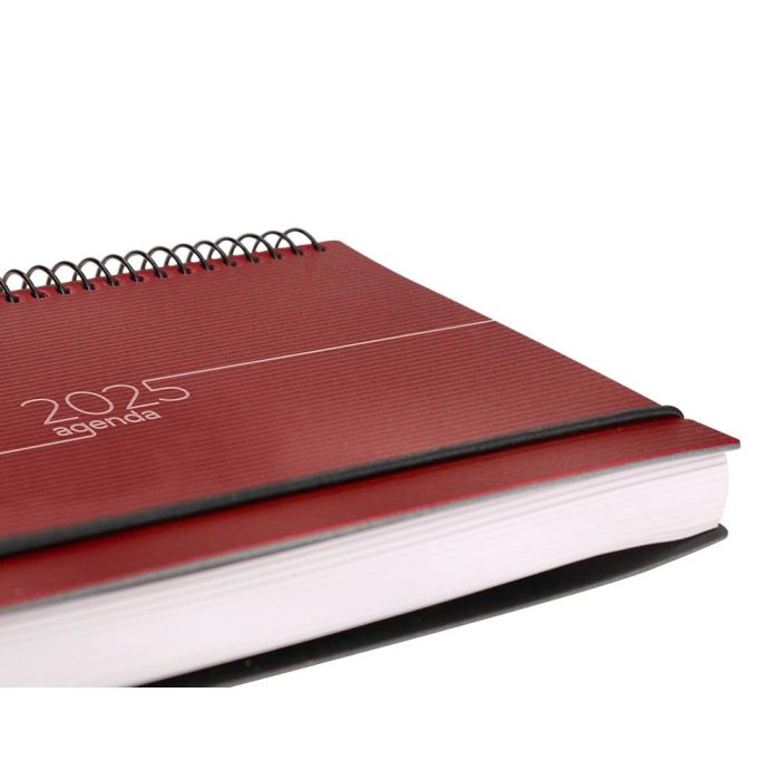 Agenda Espiral Liderpapel Olbia A4 2025 Dia Pagina Rojo Papel 60 gr 6