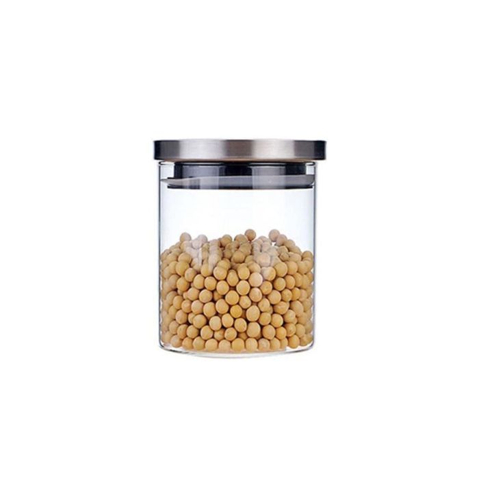 La Mediterranea Tarro Borosilicato con Tapa de Acero Inoxidable 600 ml con Medidas 10.8x10.8x11 cm 2