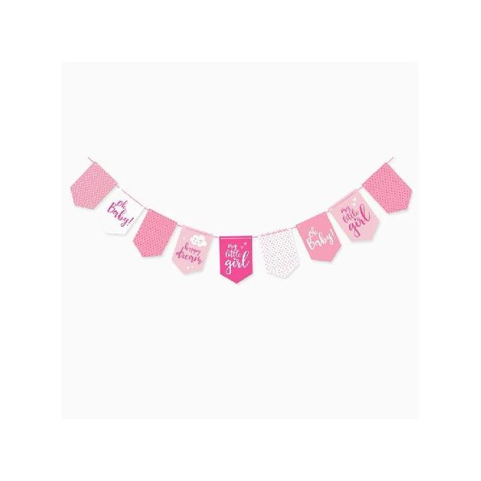 Oh Yeah Guirnalda Baby Shower 9 Piezas 4,2M Cartón Rosa Oh Yeah Guirnalda Baby Shower 9 Piezas 4,2M Cartón Rosa