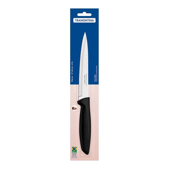 Tramontina Cuchillo Utility Plenus Negro 153 mm Acero Inoxidable Mango Polipropileno Tramontina Cuchillo Utility Plenus Negro 153 mm Acero Inoxidable Mango Polipropileno