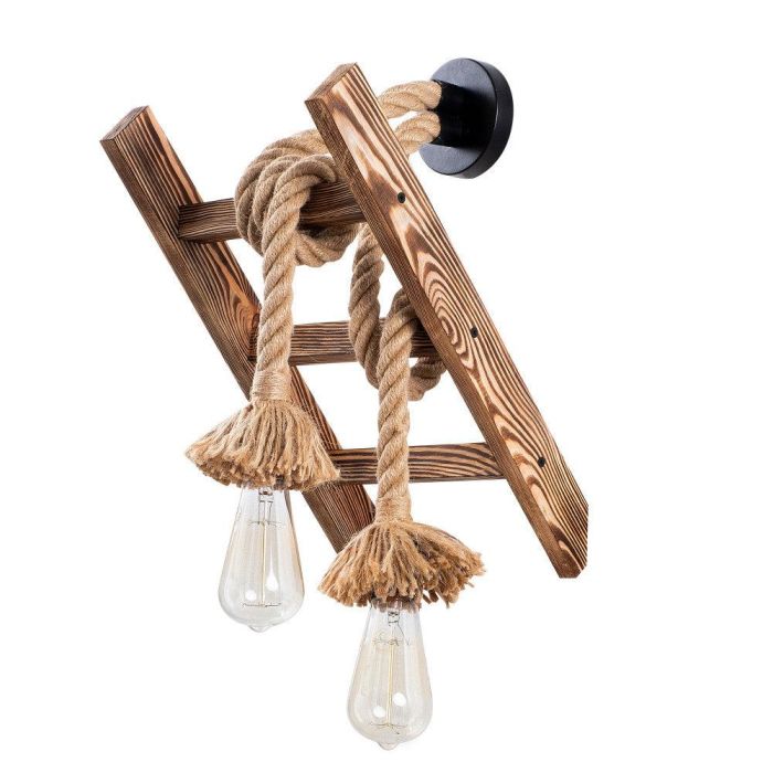 Aplique de Pared de Madera Erebos Yekaterinburg 1 Luz E27 Sin Bombilla [OPV-521SHN2134] 3