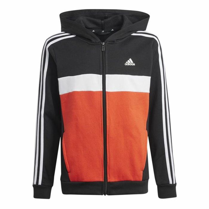 Chándal Mujer Adidas Tiberio 3-Stripes Colorblock Fleece Negro Rojo 6