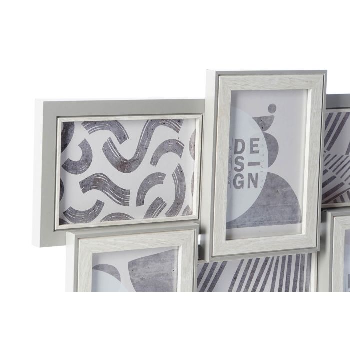 Marco Multifoto Urban DKD Home Decor Gris Marron 3 x 32 x 60 cm (2 Unidades) 1
