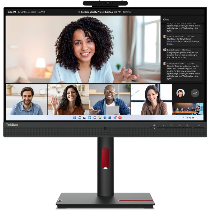 Lenovo ThinkVision T24mv-30 Monitor 23.8" 1920x1080 FHD IPS 75Hz 4ms HDMI DP USB-C Altavoces Negro 1 Lenovo ThinkVision T24mv-30 Monitor 23.8" 1920x1080 FHD IPS 75Hz 4ms HDMI DP USB-C Altavoces Negro 1