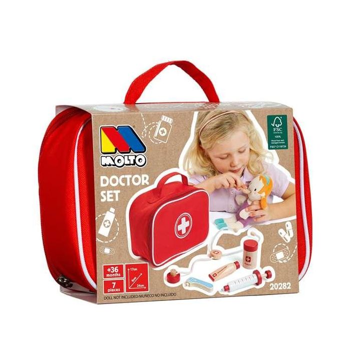 Maletin doctor con 7 accesorios de madera 23x16x8 cm 4 Maletin doctor con 7 accesorios de madera 23x16x8 cm 4