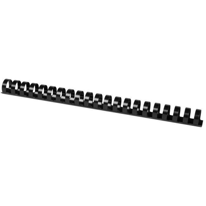 Canutillo Q-Connect Redondo 22 mm Plastico Negro Capacidad 200 Hojas Caja De 50 Unidades 1