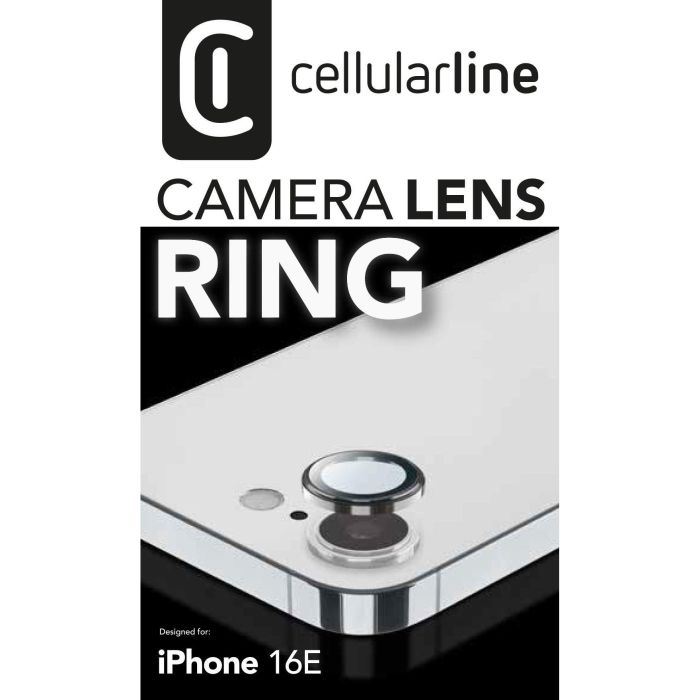 Cellularline Anillo Protector Lente Cámara iPhone 16e Transparente